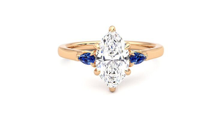 Taylor & Hart Faith Marquise Engagement Ring 360 degree image 1