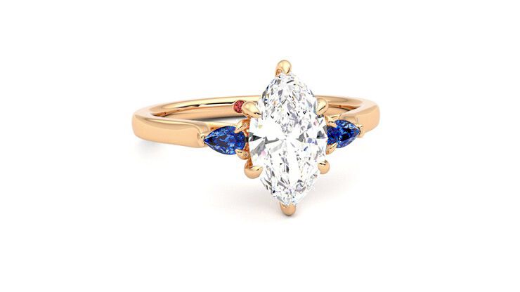 Taylor & Hart Faith Marquise Engagement Ring 360 degree image 3