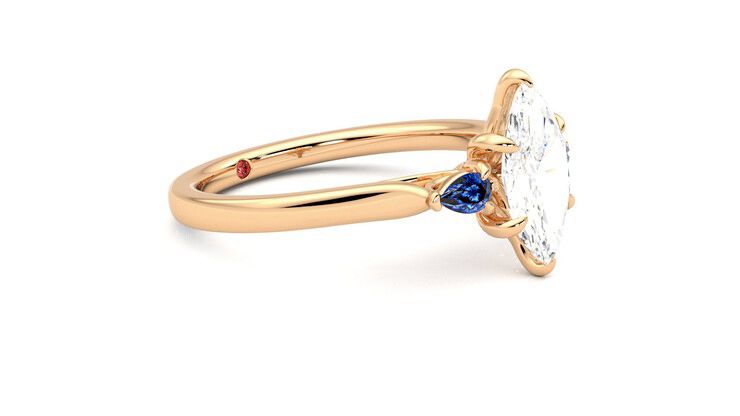 Taylor & Hart Faith Marquise Engagement Ring 360 degree image 7