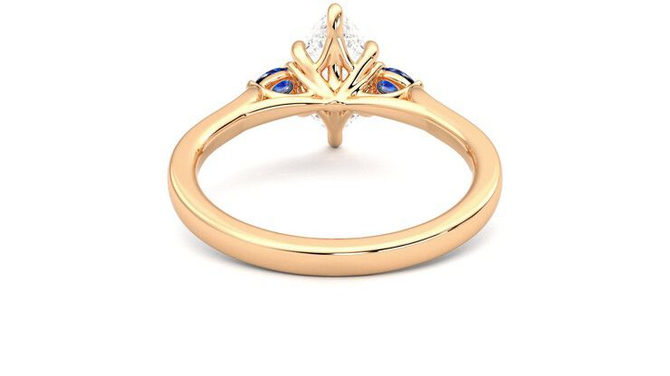 Taylor & Hart Faith Marquise Engagement Ring 360 degree image 15