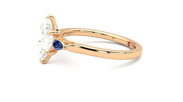 Taylor & Hart Faith Marquise Engagement Ring 360 degree image 22