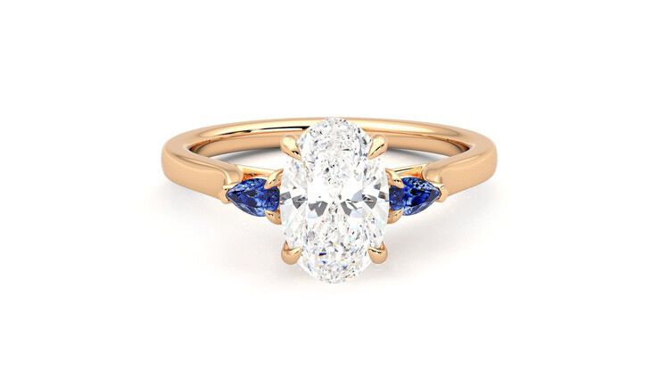 Taylor & Hart Faith Oval Engagement Ring 360 degree image 1