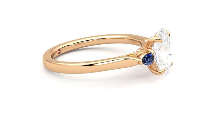 Taylor & Hart Faith Oval Engagement Ring 360 degree image 8