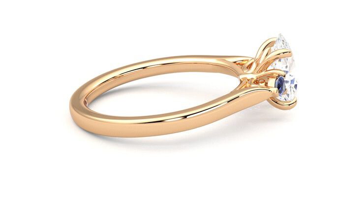 Taylor & Hart Faith Oval Engagement Ring 360 degree image 10