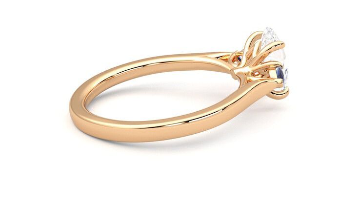 Taylor & Hart Faith Oval Engagement Ring 360 degree image 11