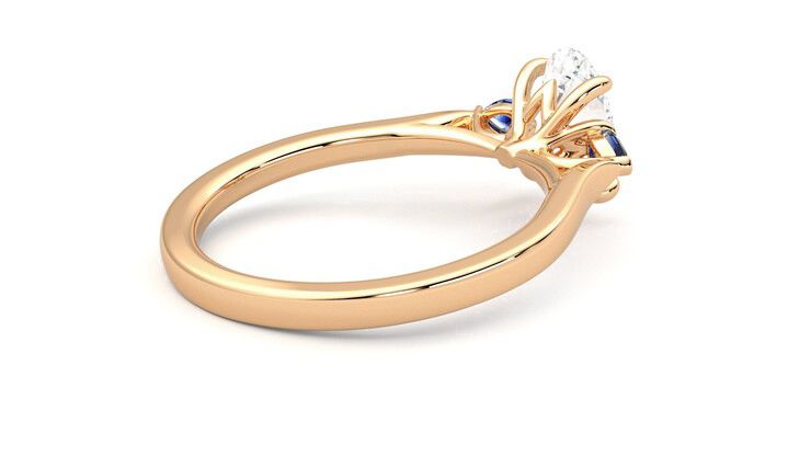 Taylor & Hart Faith Oval Engagement Ring 360 degree image 12