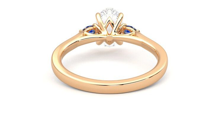 Taylor & Hart Faith Oval Engagement Ring 360 degree image 15