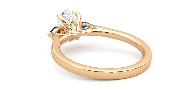 Taylor & Hart Faith Oval Engagement Ring 360 degree image 17