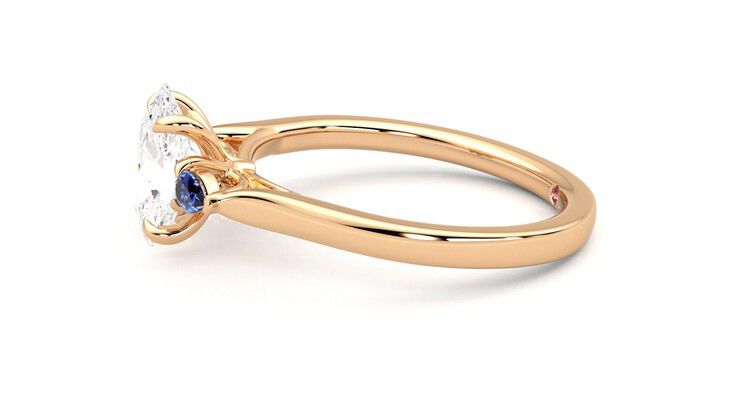 Taylor & Hart Faith Oval Engagement Ring 360 degree image 21