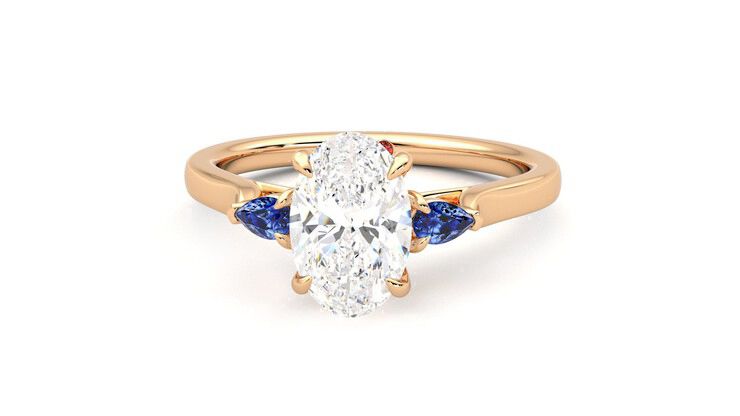 Taylor & Hart Faith Oval Engagement Ring 360 degree image 28