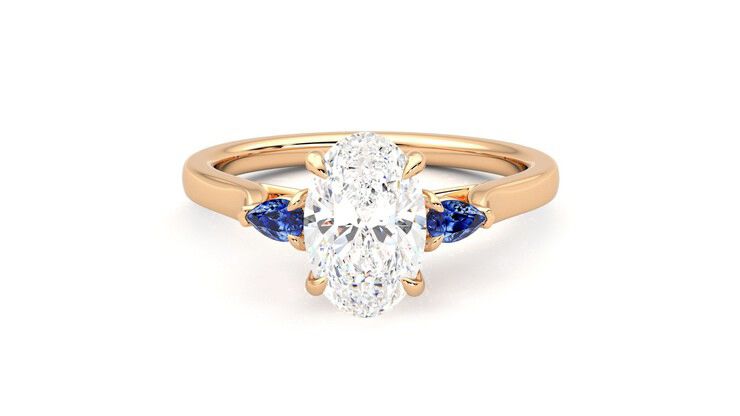 Taylor & Hart Faith Oval Engagement Ring 360 degree image 29