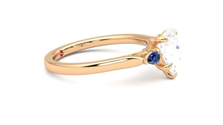 Taylor & Hart Faith Pear Engagement Ring 360 degree image 8