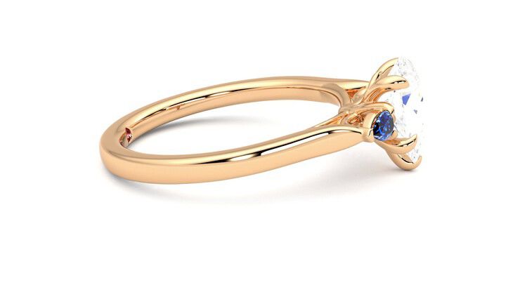 Taylor & Hart Faith Pear Engagement Ring 360 degree image 9