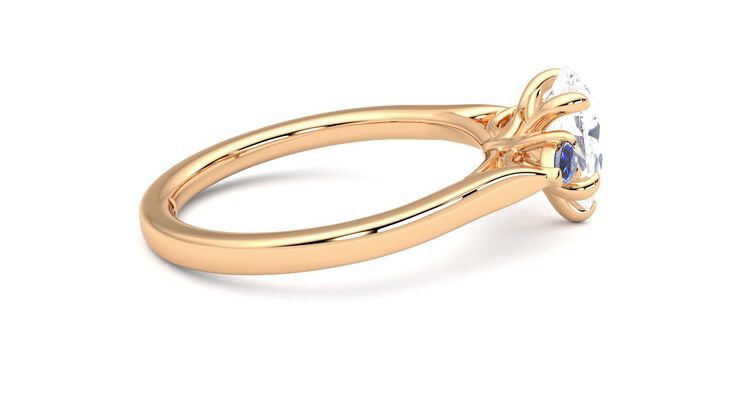 Taylor & Hart Faith Pear Engagement Ring 360 degree image 10