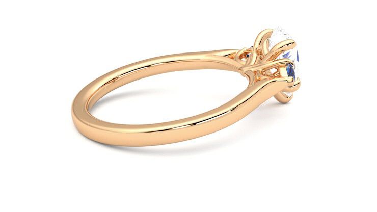 Taylor & Hart Faith Pear Engagement Ring 360 degree image 11