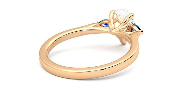 Taylor & Hart Faith Pear Engagement Ring 360 degree image 13