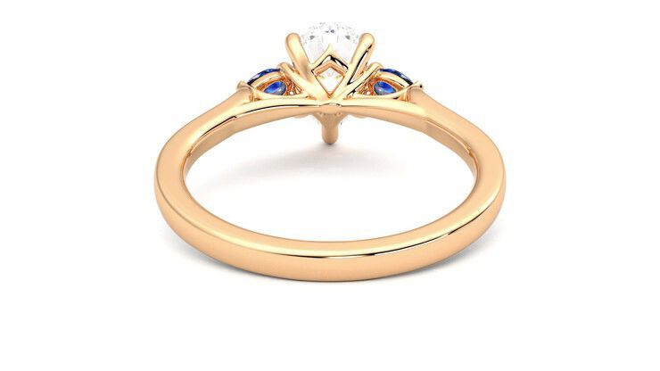 Taylor & Hart Faith Pear Engagement Ring 360 degree image 15