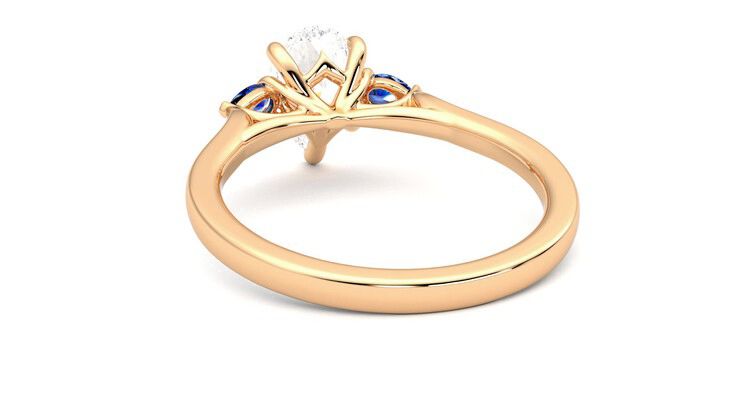 Taylor & Hart Faith Pear Engagement Ring 360 degree image 16