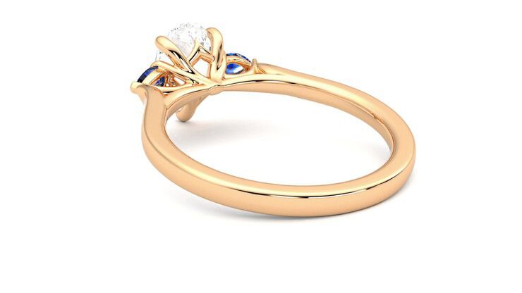 Taylor & Hart Faith Pear Engagement Ring 360 degree image 17