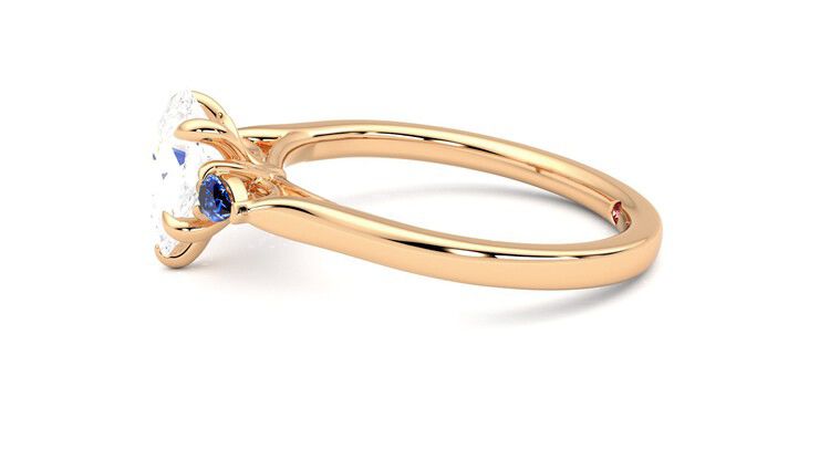 Taylor & Hart Faith Pear Engagement Ring 360 degree image 21