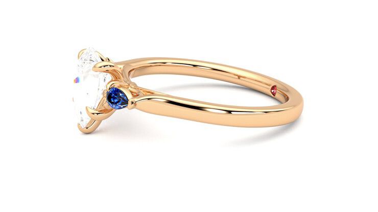 Taylor & Hart Faith Pear Engagement Ring 360 degree image 22