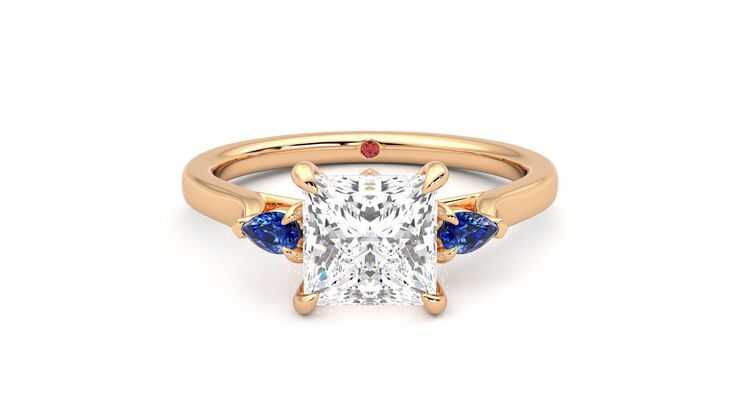 Taylor & Hart Faith Princess Engagement Ring 360 degree image 0
