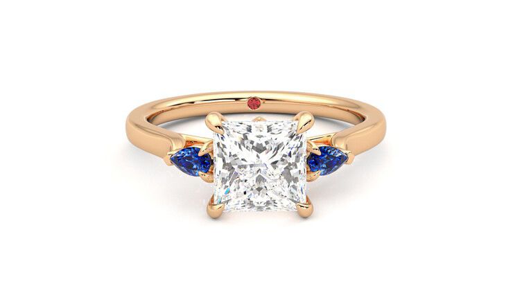 Taylor & Hart Faith Princess Engagement Ring 360 degree image 1