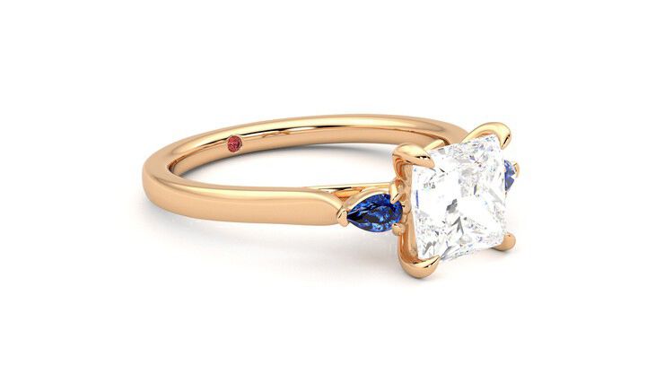 Taylor & Hart Faith Princess Engagement Ring 360 degree image 6
