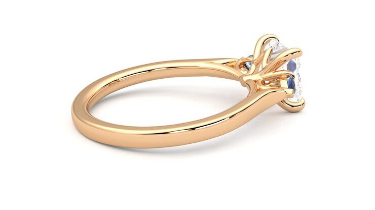 Taylor & Hart Faith Princess Engagement Ring 360 degree image 11