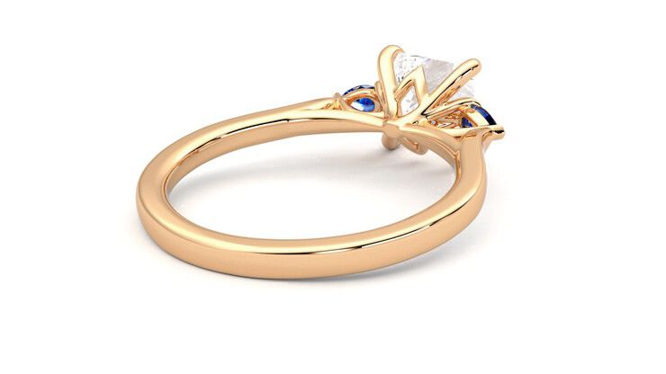 Taylor & Hart Faith Princess Engagement Ring 360 degree image 13