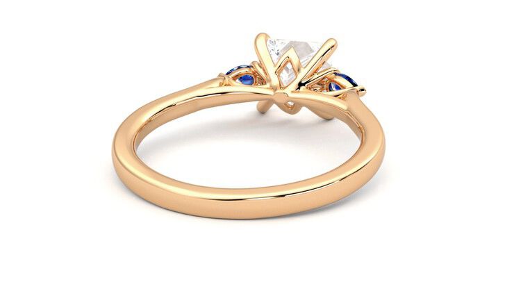 Taylor & Hart Faith Princess Engagement Ring 360 degree image 14