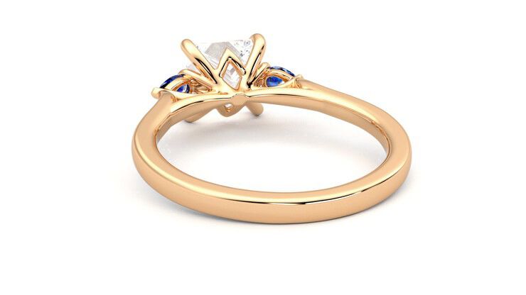 Taylor & Hart Faith Princess Engagement Ring 360 degree image 16