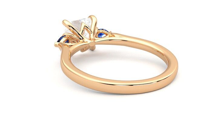 Taylor & Hart Faith Princess Engagement Ring 360 degree image 17
