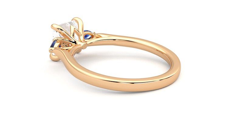 Taylor & Hart Faith Princess Engagement Ring 360 degree image 18