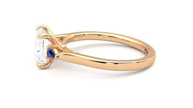 Taylor & Hart Faith Princess Engagement Ring 360 degree image 21