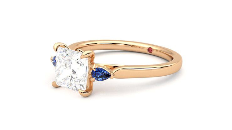 Taylor & Hart Faith Princess Engagement Ring 360 degree image 24