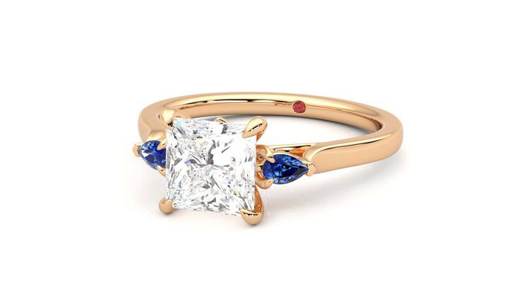 Taylor & Hart Faith Princess Engagement Ring 360 degree image 26