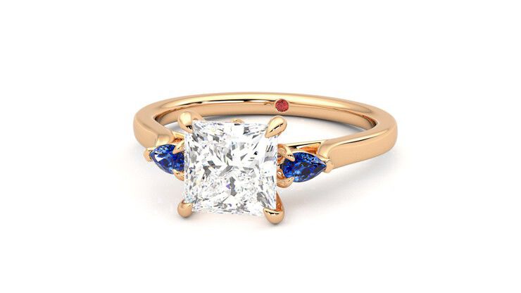 Taylor & Hart Faith Princess Engagement Ring 360 degree image 27