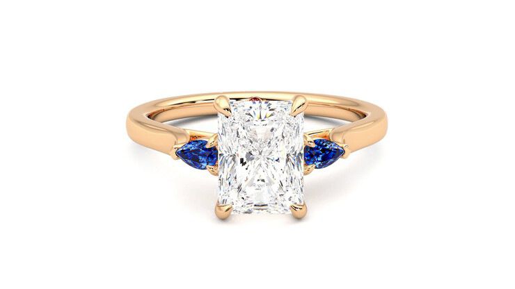 Taylor & Hart Faith Radiant Engagement Ring 360 degree image 1