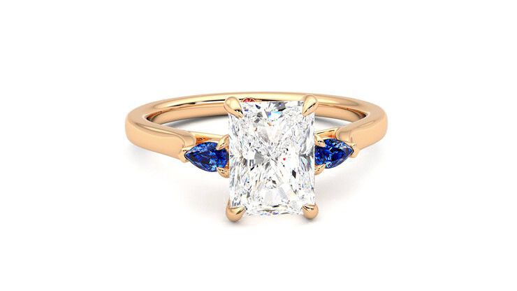 Taylor & Hart Faith Radiant Engagement Ring 360 degree image 2