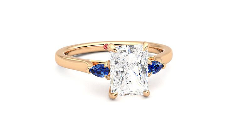 Taylor & Hart Faith Radiant Engagement Ring 360 degree image 3