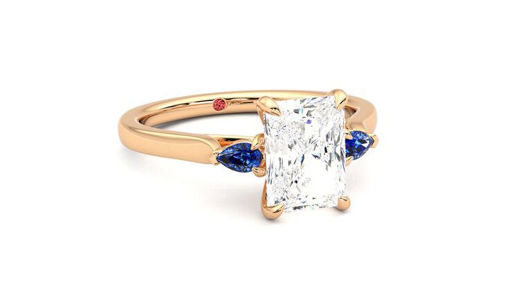 Taylor & Hart Faith Radiant Engagement Ring 360 degree image 4