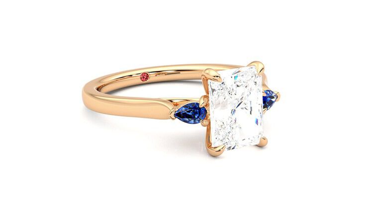 Taylor & Hart Faith Radiant Engagement Ring 360 degree image 5