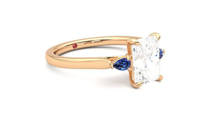Taylor & Hart Faith Radiant Engagement Ring 360 degree image 6