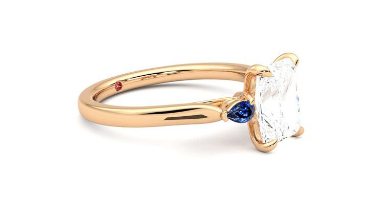 Taylor & Hart Faith Radiant Engagement Ring 360 degree image 7