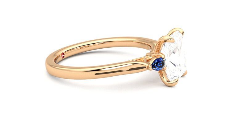 Taylor & Hart Faith Radiant Engagement Ring 360 degree image 8