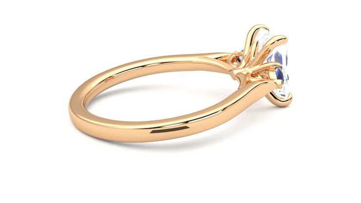 Taylor & Hart Faith Radiant Engagement Ring 360 degree image 11