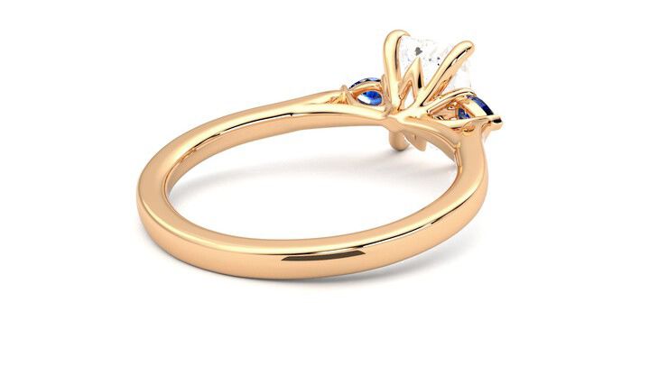 Taylor & Hart Faith Radiant Engagement Ring 360 degree image 13
