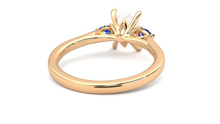 Taylor & Hart Faith Radiant Engagement Ring 360 degree image 14