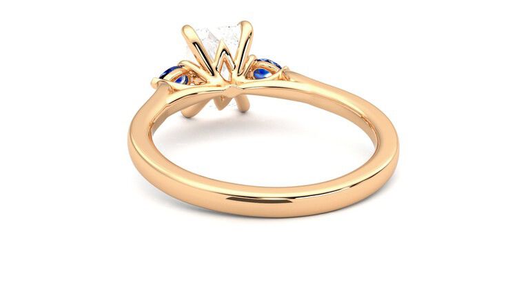 Taylor & Hart Faith Radiant Engagement Ring 360 degree image 16